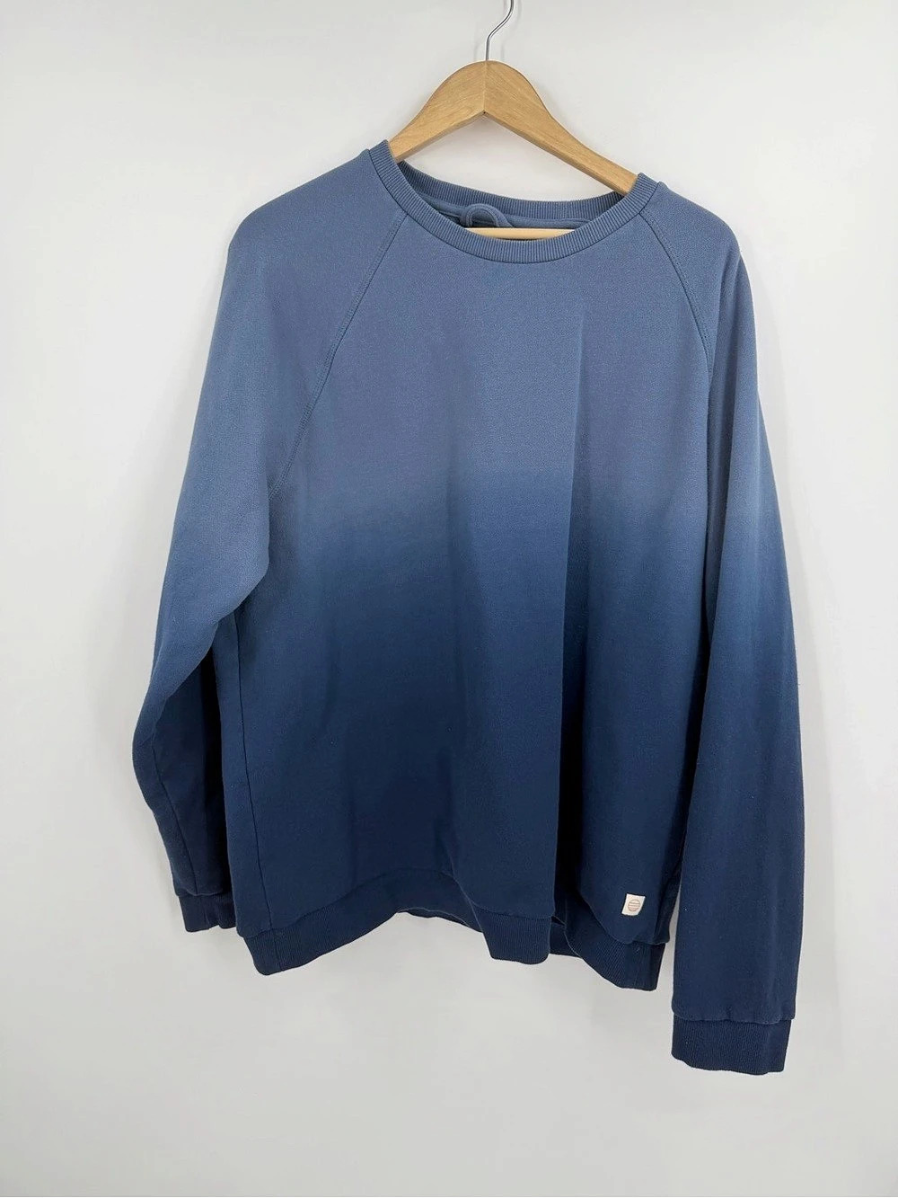 Marine Layer Men's XXL Ombre Dip Dye Crewneck Coastal Grandfather Sweatshirt